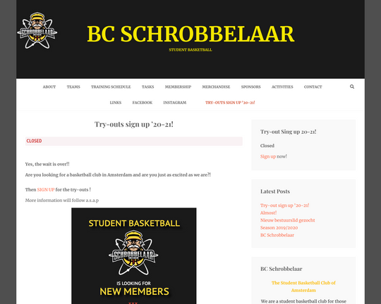 Basketbal Club Schrobbelaar Logo
